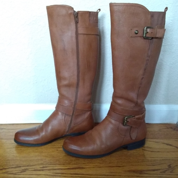 naturalizer jamie leather riding boots